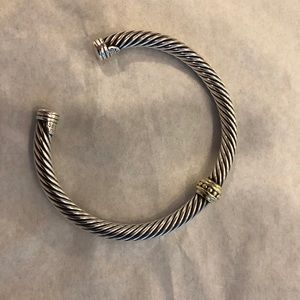 David Yurman sterling silver with gold cuff
